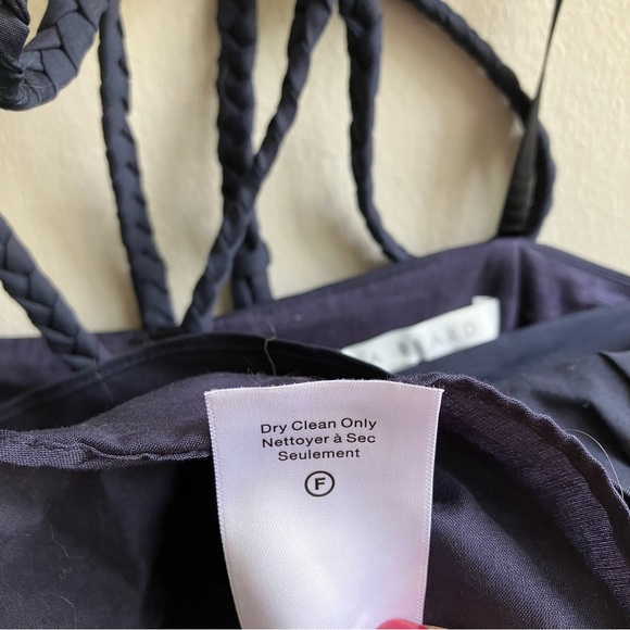 Veronica Beard Arienne Ruched Top Size 10 Cotton Halter Braided Resort Blouse - Picture 10 of 12